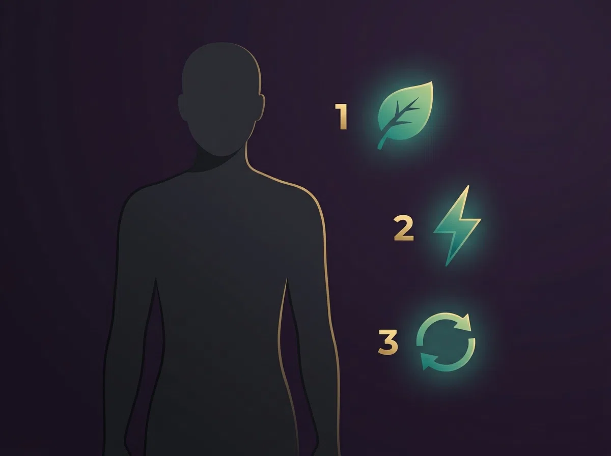 Abstract illustration of plant support, vitality and balance - how to support your metabolism naturally