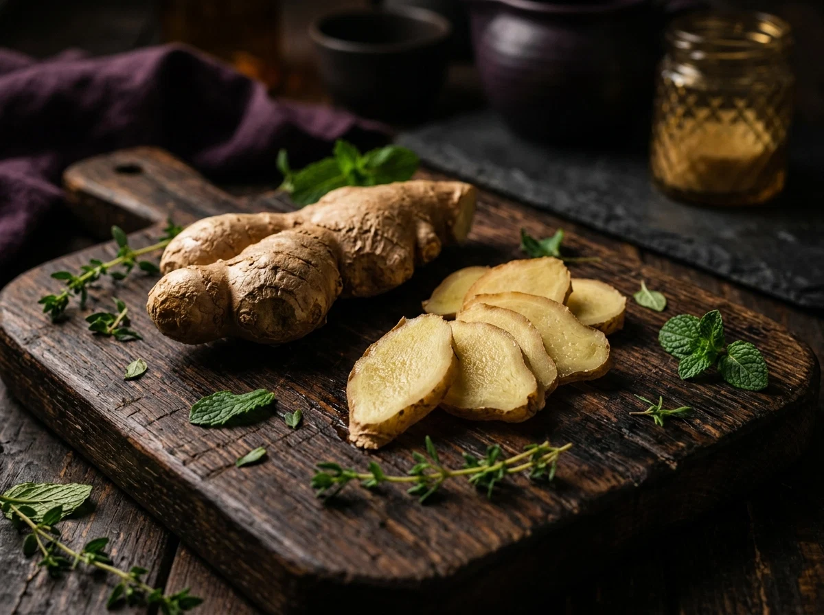 Ginger root supplement digestion support - plant extract daily routine
